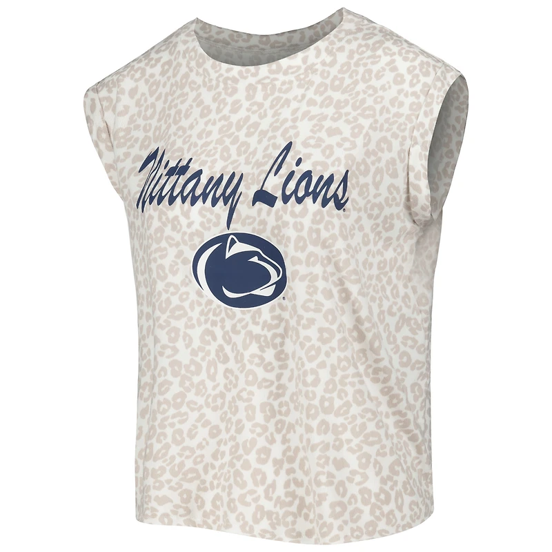 Women's Concepts Sport  Cream Penn State Nittany Lions Montana T-Shirt & Shorts Sleep Set