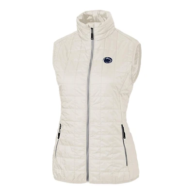 Women's Cutter & Buck Cream Penn State Nittany Lions Rainer Full-Zip Vest