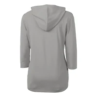 Sweat à capuche demi-zippé recyclé DryTec Virtue Eco Pique pour femme, gris, Cutter & Buck, des Nittany Lions de Penn State