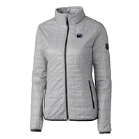 Women's Cutter & Buck Gray Penn State Nittany Lions Rainier Eco Insulated Puffer Full-Zip Jacket