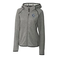 Sweat à capuche zippé en tricot pour femme Cutter & Buck, gris chiné, Penn State Nittany Lions Mainsail