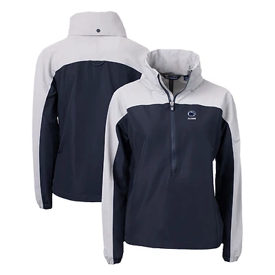 Women's Cutter & Buck  Navy Penn State Nittany Lions Alumni Charter Eco Recycled Half-Zip Anorak Jacket
