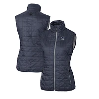 Gilet matelassé isolant entièrement zippé Rainier PrimaLoft Eco pour femme, bleu marine, Cutter & Buck, Penn State Nittany Lions Alumni