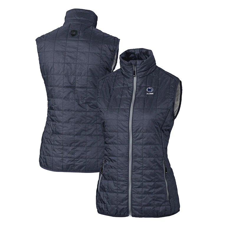 Gilet matelassé isolant entièrement zippé Rainier PrimaLoft Eco pour femme, bleu marine, Cutter & Buck, Penn State Nittany Lions Alumni