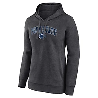Sweat à capuche pour femme Fanatics Heather Charcoal Penn State Nittany Lions Campus