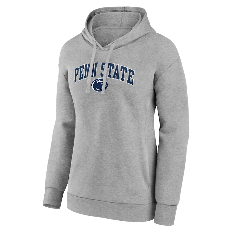 Sweat à capuche pour femme Fanatics Heather Gray Penn State Nittany Lions Campus