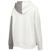 Women's Gameday Couture Gray/White Penn State Nittany Lions Split Pullover Hoodie