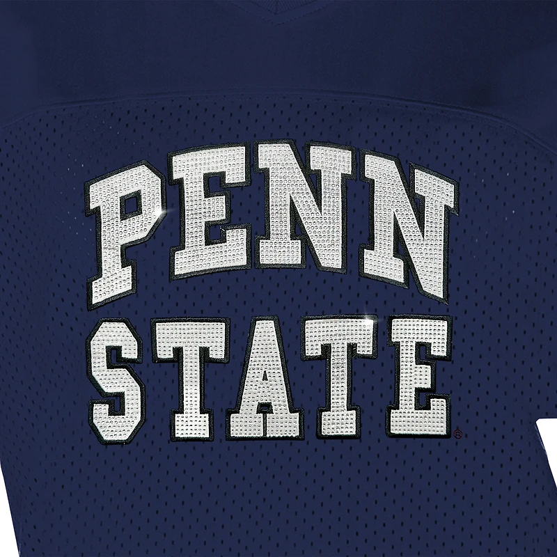 Women's Gameday Couture Navy Penn State Nittany Lions Until Kickoff Rhinestone Fashion T-Shirt