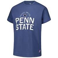 Women's League Collegiate Wear Navy Penn State Nittany Lions Slub Rolled Cuff T-Shirt