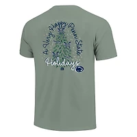 T-shirt de Noël vert clair Penn State Nittany Lions pour femmes, couleurs confortables