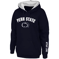 Women's Navy Penn State Nittany Lions Arch & Logo 1 Pullover Hoodie