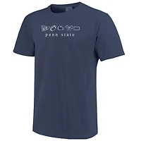 T-shirt femme Penn State Nittany Lions bleu marine, couleurs confortables