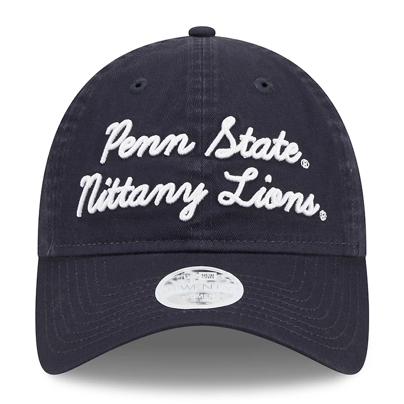 Women's New Era Navy Penn State Nittany Lions Script 9TWENTY Adjustable Hat
