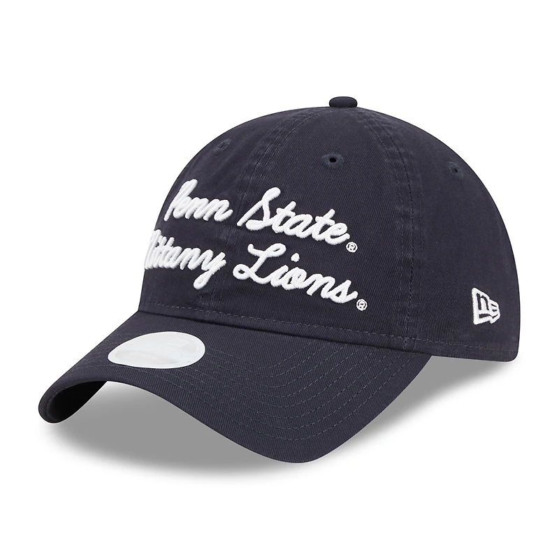 Women's New Era Navy Penn State Nittany Lions Script 9TWENTY Adjustable Hat