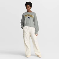 Women's Nike Heather Gray Penn State Nittany Lions Oversized Phoenix Arch Pullover Sweatshirt