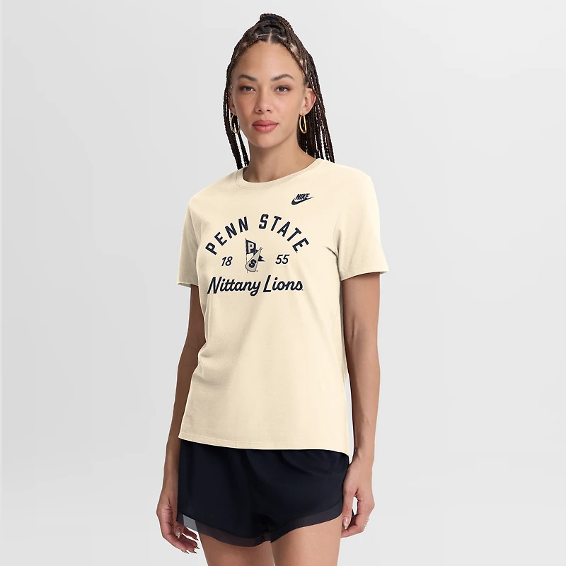 T-shirt Nike Natural pour femmes Penn State Nittany Lions Legacy Team Name
