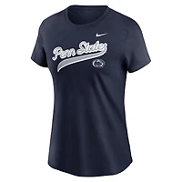 T-shirt Nike bleu marine Penn State Nittany Lions Local Script pour femme