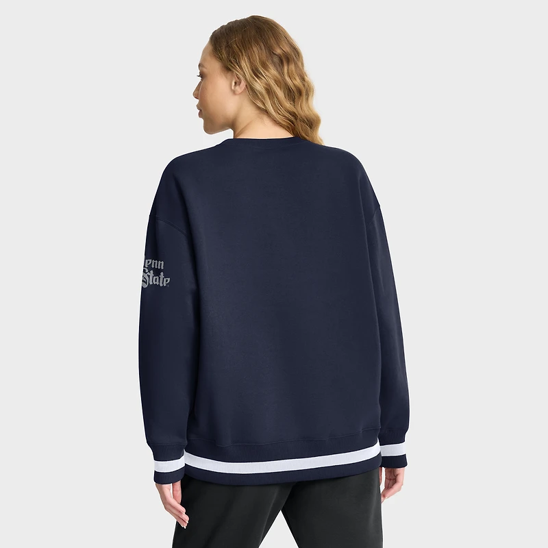 Sweat-shirt Nike bleu marine Penn State Nittany Lions surdimensionné Legacy Phoenix pour femme