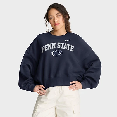 Sweat-shirt Nike bleu marine Penn State Nittany Lions surdimensionné Phoenix Arch pour femme