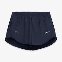 Short Nike Penn State Nittany Lions Tempo taille mi-haute Dri-FIT bleu marine pour femme