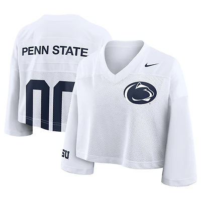 Maillot Nike Penn State Nittany Lions court en maille Dri-FIT pour femme, blanc
