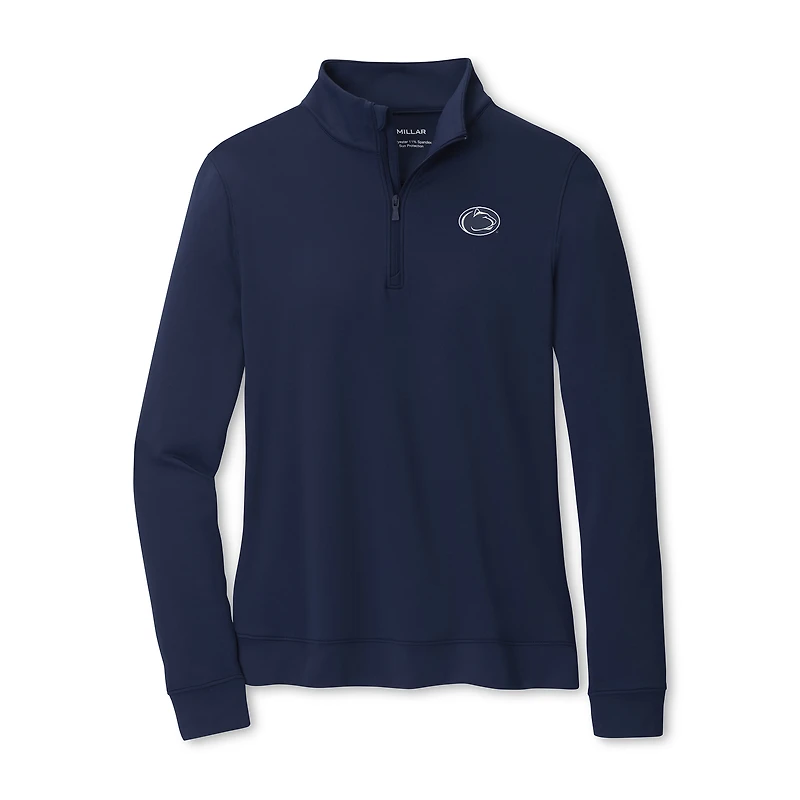 Women's Peter Millar  Navy Penn State Nittany Lions Raglan Perth Quarter-Zip Top