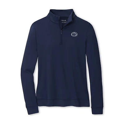 Women's Peter Millar  Navy Penn State Nittany Lions Raglan Perth Quarter-Zip Top