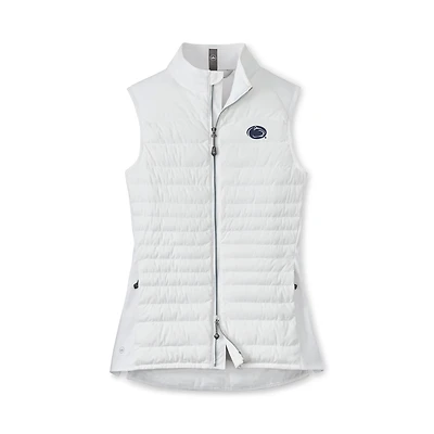 Women's Peter Millar  White Penn State Nittany Lions Fuse Hybrid Full-Zip Vest