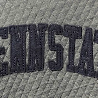 Women's Pressbox Heather Charcoal Penn State Nittany Lions Moose Quilted Pullover Sweatshirt