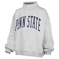 Sweat-shirt à col montant Nelson surdimensionné pour femme, gris chiné, Penn State Nittany Lions, de Pressbox.