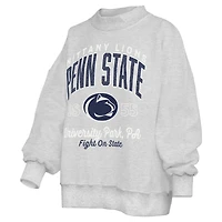 Women's Pressbox  Heather Gray Penn State Nittany Lions Reversible Sweatshirt
