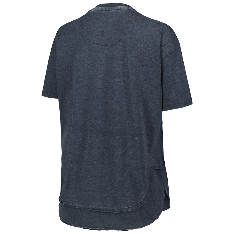 Women's Pressbox Heather Navy Penn State Nittany Lions Arch Poncho T-Shirt