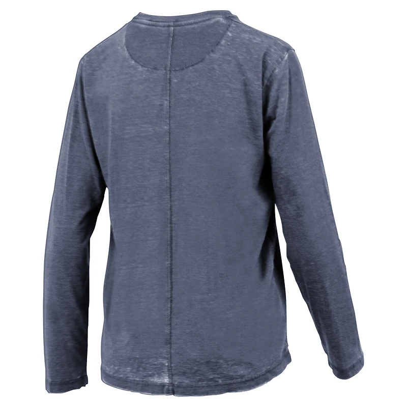 T-shirt à manches longues pour femmes Pressbox Navy Penn State Nittany Lions Chandler Olive Leaf Arch