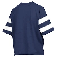 T-shirt à rayures et manches Emily pour femme, bleu marine, Penn State Nittany Lions