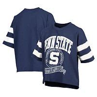 T-shirt à rayures et manches Emily pour femme, bleu marine, Penn State Nittany Lions