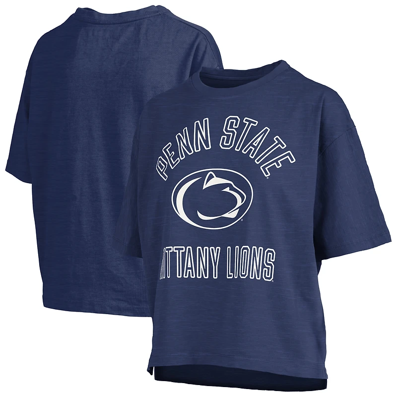 T-shirt oversize Pressbox Navy Penn State Nittany Lions Motley Crew Bishop pour femme