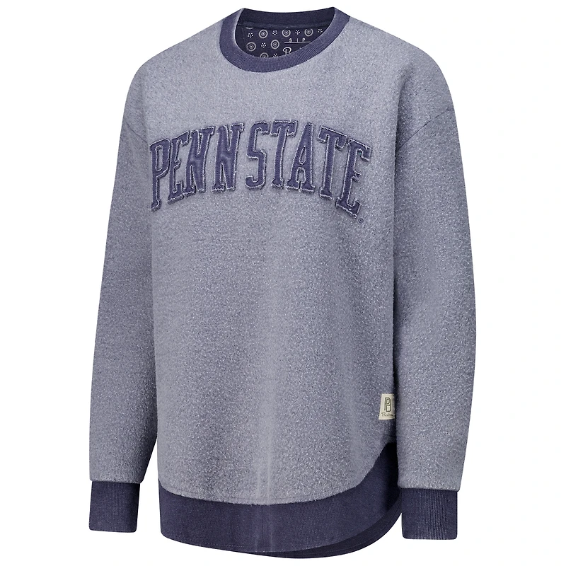 Women's Pressbox Navy Penn State Nittany Lions Ponchoville Pullover Sweatshirt