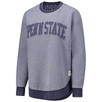 Women's Pressbox Navy Penn State Nittany Lions Ponchoville Pullover Sweatshirt