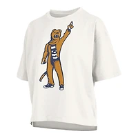 Women's Pressbox  White Penn State Nittany Lions Big Canvas Puff Castillo Motley Slub T-Shirt