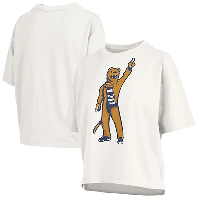 T-shirt blanc Pressbox pour femmes Penn State Nittany Lions Big Canvas Puff Castillo Motley Slub