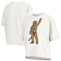 T-shirt blanc Pressbox pour femmes Penn State Nittany Lions Big Canvas Puff Castillo Motley Slub