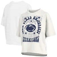 T-shirt surdimensionné pour femme Pressbox blanc Penn State Nittany Lions Harmony