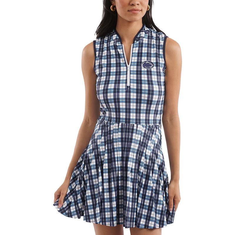 Robe plissée Mackenzie bleu marine/blanc pour femme Smith & Quinn, collection Tailgate des Nittany Lions de Penn State
