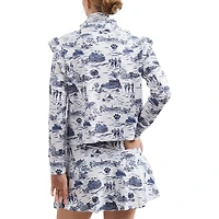 Haut Grayson pour femme de la collection Tailgate des Nittany Lions Penn State blanc/bleu marine