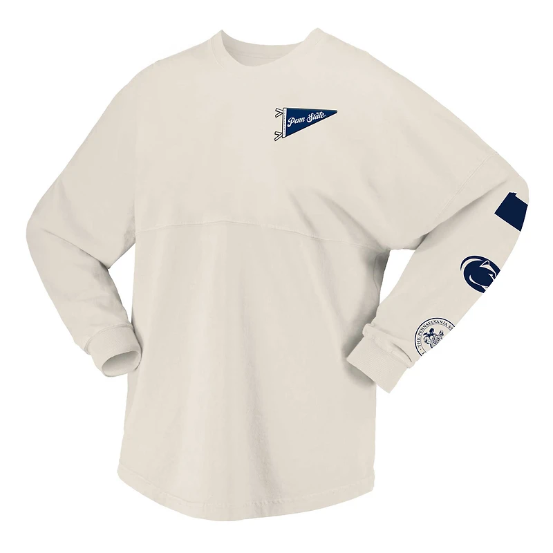 T-shirt à manches longues pour femme Spirit Jersey Natural Penn State Nittany Lions Local