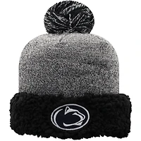 Top of the World Black Penn State Nittany Lions Bonnet en tricot à revers et pompon pour femmes