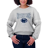 Pull à rayures classiques Penn State Nittany Lions de couleur gris chiné pour femme WEAR by Erin Andrews