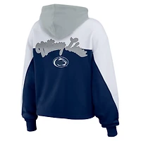 Women's WEAR by Erin Andrews Navy Penn State Nittany Lions Color-Block Full-Zip Hoodie