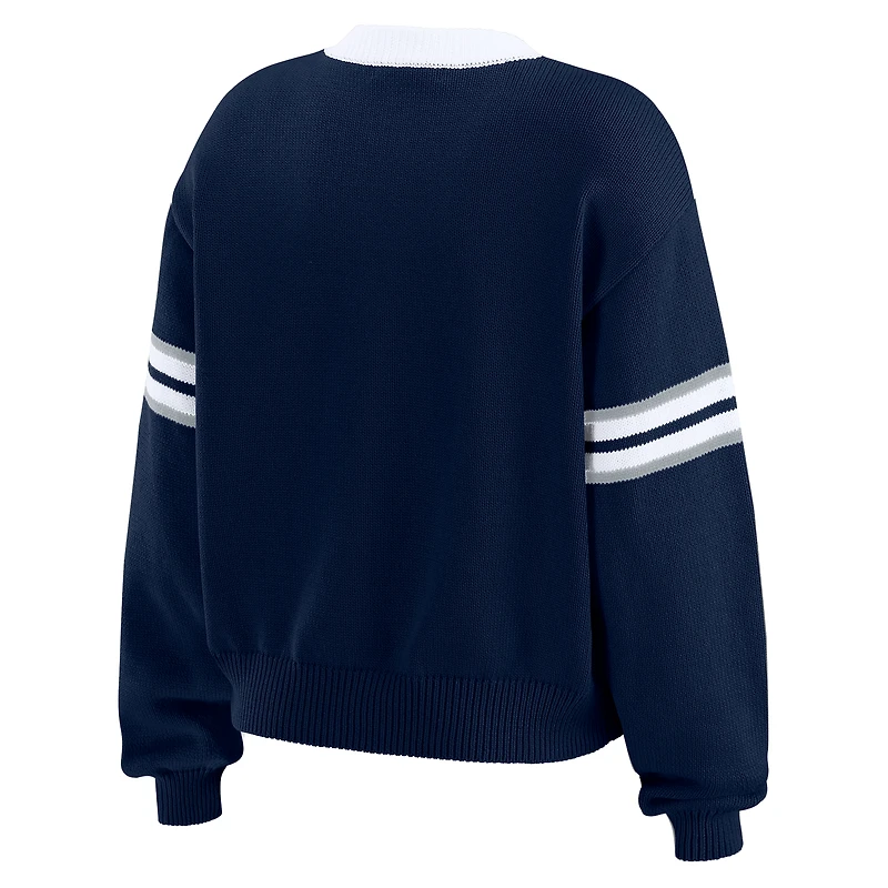 Pull à lacets bleu marine Penn State Nittany Lions pour femme WEAR by Erin Andrews
