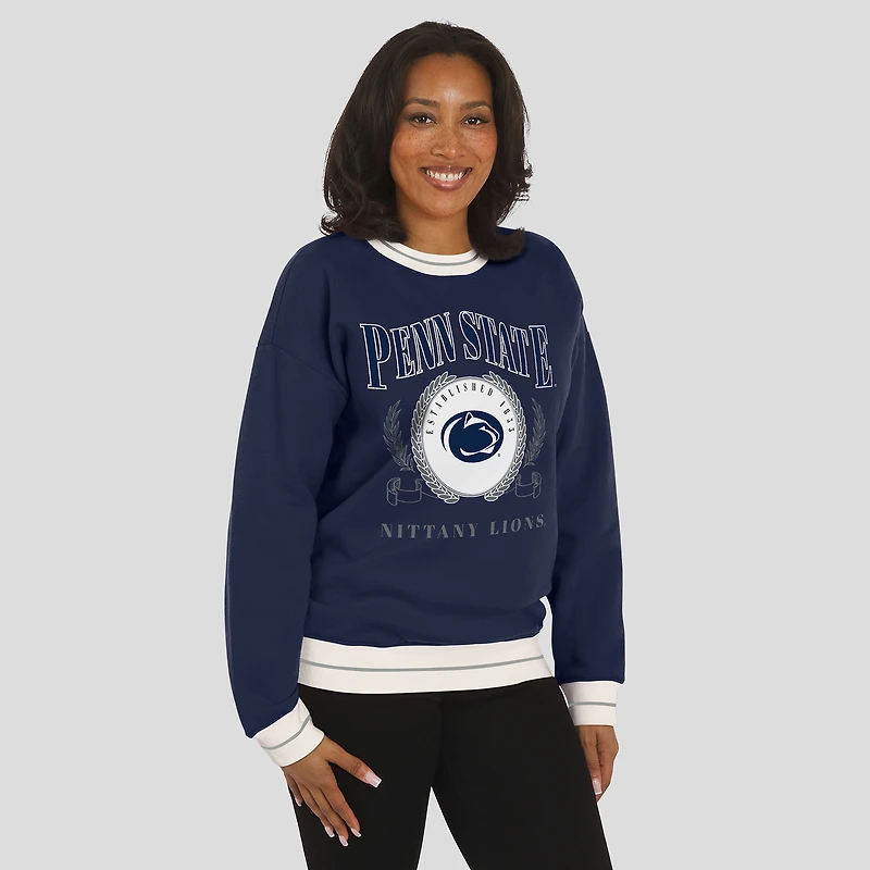 Women's WEAR by Erin Andrews Navy Penn State Nittany Lions Seal Sweatshirt